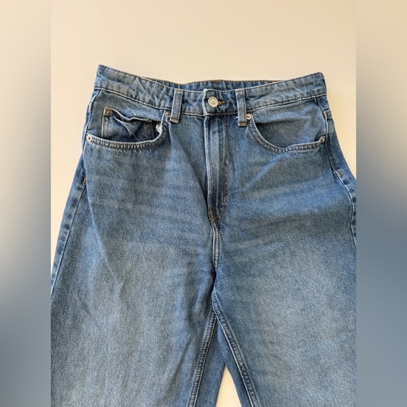 &Denim-90’s Straight-Blue Jean-High Waisted-Classic-100%-Size 6 - Picture 3 of 10